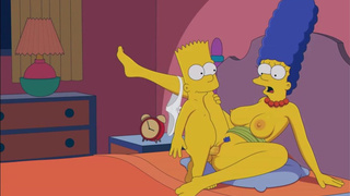 Похотливый мультфильм Симпсон мужчины сверлить тугие киски