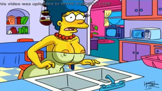 Ни одно платье не может справиться с увеличивающимися кувшинами Мардж - Симпсоны Порно Комикс