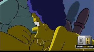 Гомер исследует глубины Мардж Симпсонс порно мультфильм