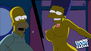 Секс поздней ночью между Гомером и Мардж Симпсон