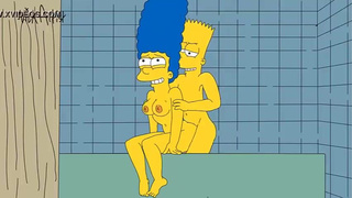Барт и мардж симпсоны душ табу порно