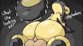 Покемоны с огромными задницами наслаждаются горячим сексом в ХХХ мультфильме