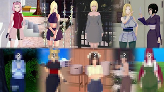 Naruto Harem (sakura, Ino, Tsunade, Shizune, Samui) 3d Animated