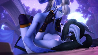 Порно ролик с Draeneis из игры Warcraft