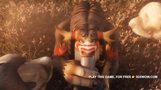 World Of Warcraft - секс тауренов, обсасывает хуек, аниме, порно 2019